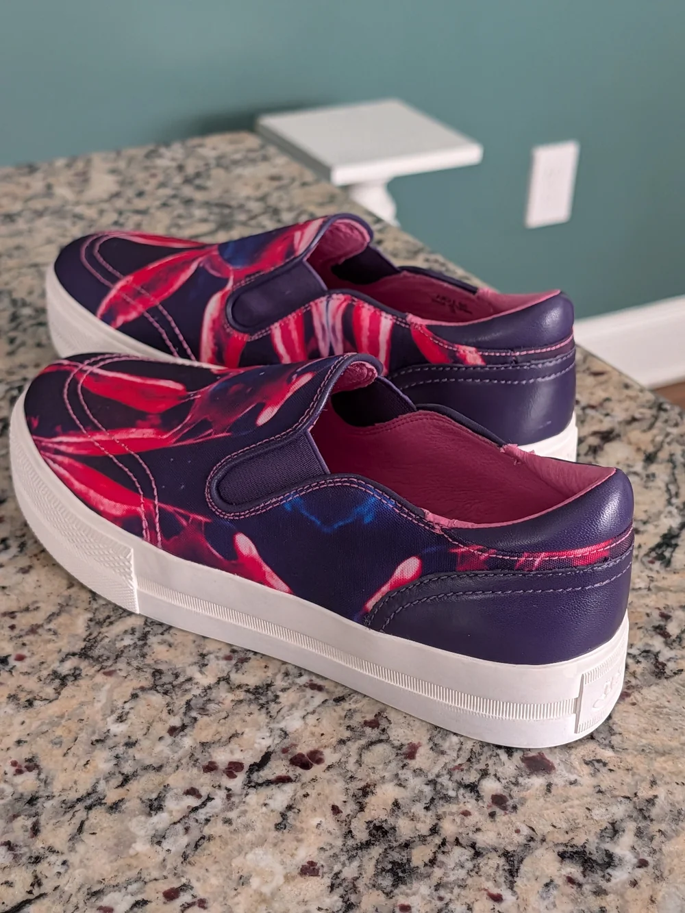 Ash Jungle Platform Slip On Sneakers Floral Print Sz 39 -NEW